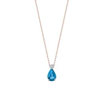 Diamant Tropfen Blauer Topas Kette Diamant Tropfen Blauer Topas Kette