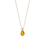 Diamant Tropfen Citrin Kette Diamant Tropfen Citrin Kette