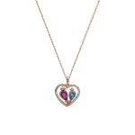 Diamant Kette mit bunten Steinen