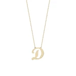 Gold D Buchstabe Halskette Gold D Buchstabe Halskette