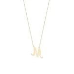 Gold M Buchstabe Halskette Gold M Buchstabe Halskette