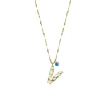 Goldkette mit Buchstabe V