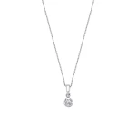 0,10 Karat Diamant Solitärring Halskette 0,10 Karat Diamant Solitärring Halskette