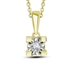 Solitär-Miracle-Diamantkette (0,40 Ct. Optik) Solitär-Miracle-Diamantkette (0,40 Ct. Optik)