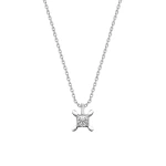 0,20 Karat Diamant Prinzessschliff Solitärring Kette 0,20 Karat Diamant Prinzessschliff Solitärring Kette