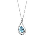 Tropfen Blauer Topas Goldkette Tropfen Blauer Topas Goldkette