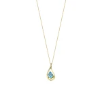 Tropfen Blauer Topas Goldkette Tropfen Blauer Topas Goldkette