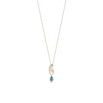 Blautopas Mutter-Kind Gold Halskette Blautopas Mutter-Kind Gold Halskette
