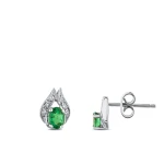 Diamant Tulpen Smaragd Ohrring Diamant Tulpen Smaragd Ohrring