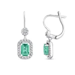1,17 Karat Smaragd-Diamantohrringe