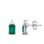 Diamant Smaragd Ohrringe Diamant Smaragd Ohrringe