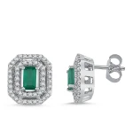 Diamant Smaragd Ohrringe Diamant Smaragd Ohrringe