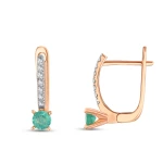 Diamant Smaragd Ohrringe