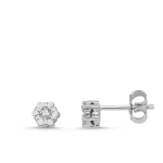 Diamant Effekt Solitärring Ohrringe