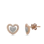 Herzförmige Diamant Fantasie Ohrringe Herzförmige Diamant Fantasie Ohrringe