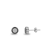 Schwarz-Weiß Diamant Ohrringe Schwarz-Weiß Diamant Ohrringe