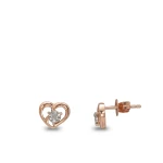 Diamant Herz Ohrring