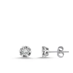 0,50 Karat Diamant-Solitär-Ohrring 0,50 Karat Diamant-Solitär-Ohrring