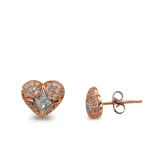 Diamant Herz Fantasie Ohrringe
