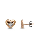 Diamant Herz Ohrringe