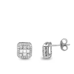 Prinzess-Schliff Diamant Fantasie Ohrringe