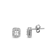 Diamant Fantasie Prinzess-Schliff Ohrringe