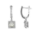 Diamant Fantasie Prinzess-Ohrringe Diamant Fantasie Prinzess-Ohrringe