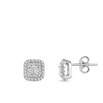 0,57 Karat Prinzessschliff-Diamantohrringe 0,57 Karat Prinzessschliff-Diamantohrringe