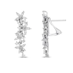 Blumen-Design Diamantohrringe Blumen-Design Diamantohrringe
