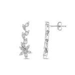 Blumen-Diamantohrringe