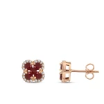 Diamant Rubin Ohrring