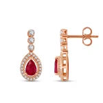 Diamant Rubin Ohrringe