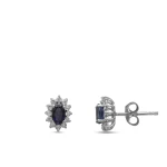 1,80 Karat Saphir-Diamant-Ohrringe 1,80 Karat Saphir-Diamant-Ohrringe