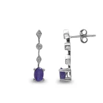 Diamant Saphir Ohrring