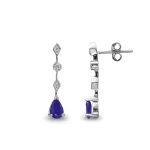 Diamant Ohrring mit Tropfenschliff-Saphir Barneveld Diamant Ohrring mit Tropfenschliff-Saphir Barneveld