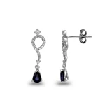 Diamant Saphir Ohrring Diamant Saphir Ohrring
