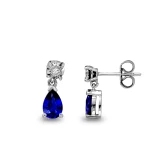 Tropfen Saphir Diamant Ohrring Amersfoort