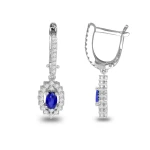 1,19 Karat Saphir-Diamant-Ohrringe 1,19 Karat Saphir-Diamant-Ohrringe