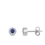 Diamant Saphir Ohrringe Diamant Saphir Ohrringe
