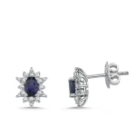 Diamant Saphir Ohrringe