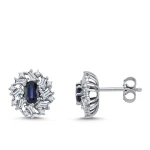 Diamant Saphir Ohrringe Diamant Saphir Ohrringe