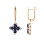 Saphir Glück Diamant Ohrringe