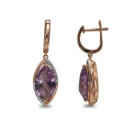 Marquise Amethyst Diamant Ohrring