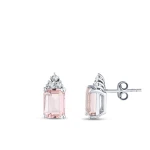 Morganit-Diamant-Ohrringe Morganit-Diamant-Ohrringe