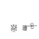 Diamant Solitär Miracle Ohrringe (0,50 Ct Aussehen) Diamant Solitär Miracle Ohrringe (0,50 Ct Aussehen)