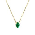 Ovaler Smaragd Gold Kette Ovaler Smaragd Gold Kette