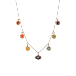 7 Chakra Farbige Emaille Goldkette 7 Chakra Farbige Emaille Goldkette