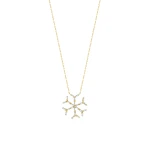 Diamant Schneeflocke Halskette Diamant Schneeflocke Halskette
