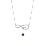 Diamant Saphir Kette