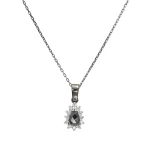 Tropfenschliff Schwarze Diamantkette Tropfenschliff Schwarze Diamantkette